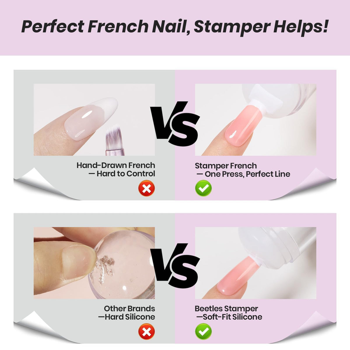 beetles gel polish white gel pour highlighting smooth consistency and clean tips