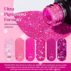 beetles Gel Polish close-up of glitter shade highlighting subtle sparkle