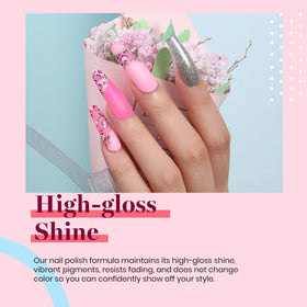 Beetles Gel Polish on nail swatch hand displaying glossy cured finish benefit