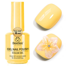 beetles plumeria yellow front bottle showing true shade and identifiable color