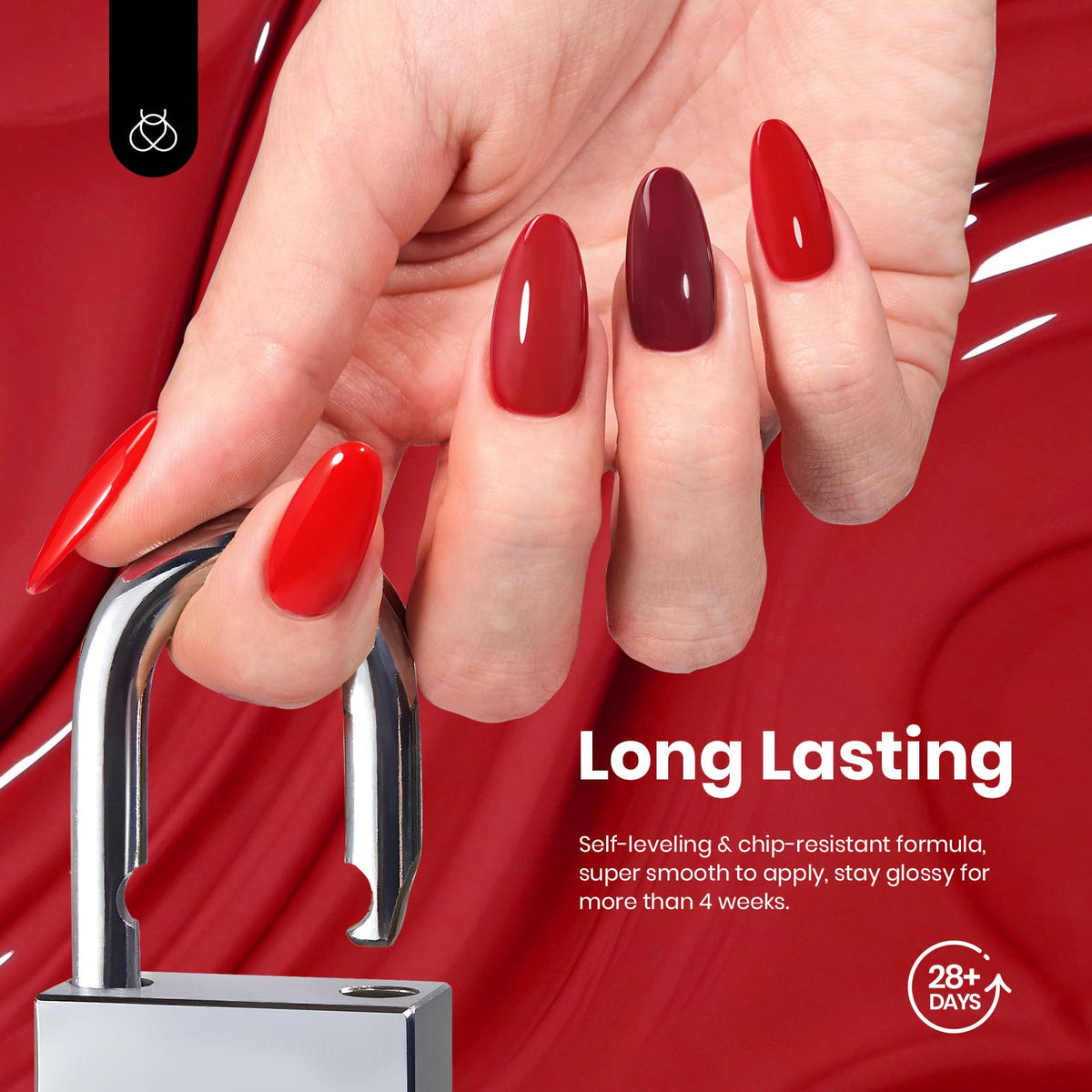 Beetles polish applied on nails during manicure demonstrating long-lasting shine