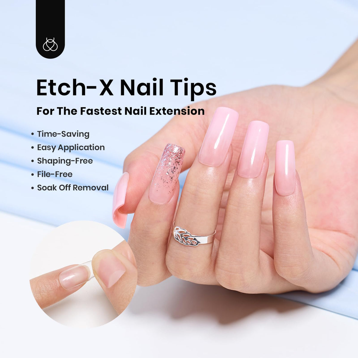 beetles finished nails with gel polish showing compatibility and shine