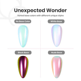 beetles powder rubbed on cured gel nail showing mirror finish benefit