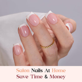 beetles gel polish mini lamp curing a press-on nail to speed drying and strengthen bond