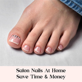 Beetles Gel Polish short square shape detail showing comfortable fit and natural appearance