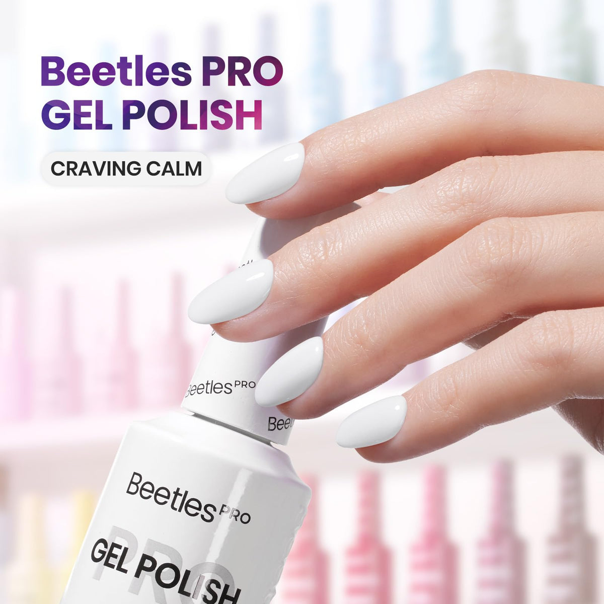 beetles gel polish brush stroke closeup showing smooth self-leveling application