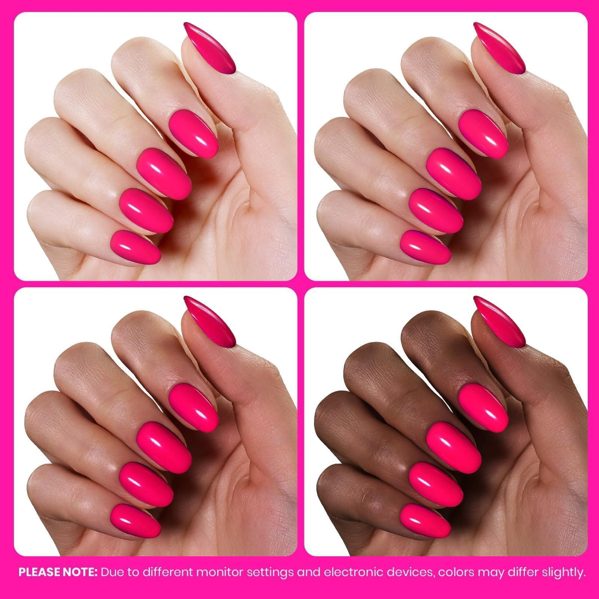 Beetles Gel Polish manicure in salon setting showing professional vibrant results