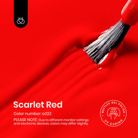 beetles Gel Polish brush applying cherry red for precise coverage