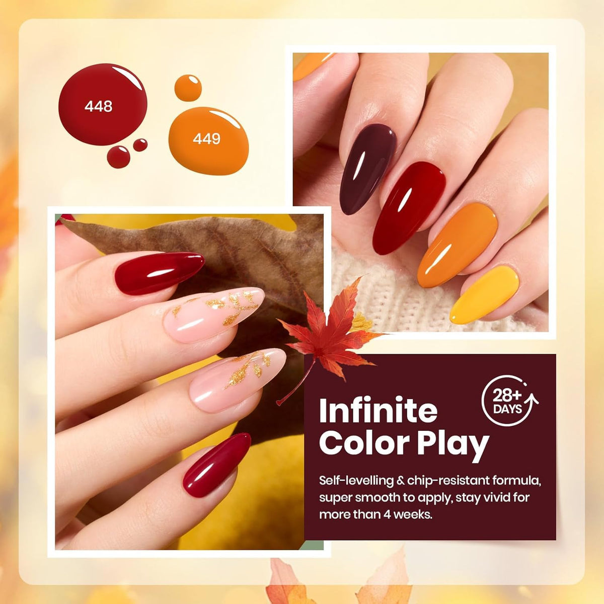 Beetles deep red gel polish close-up showing smooth, even coverage benefit