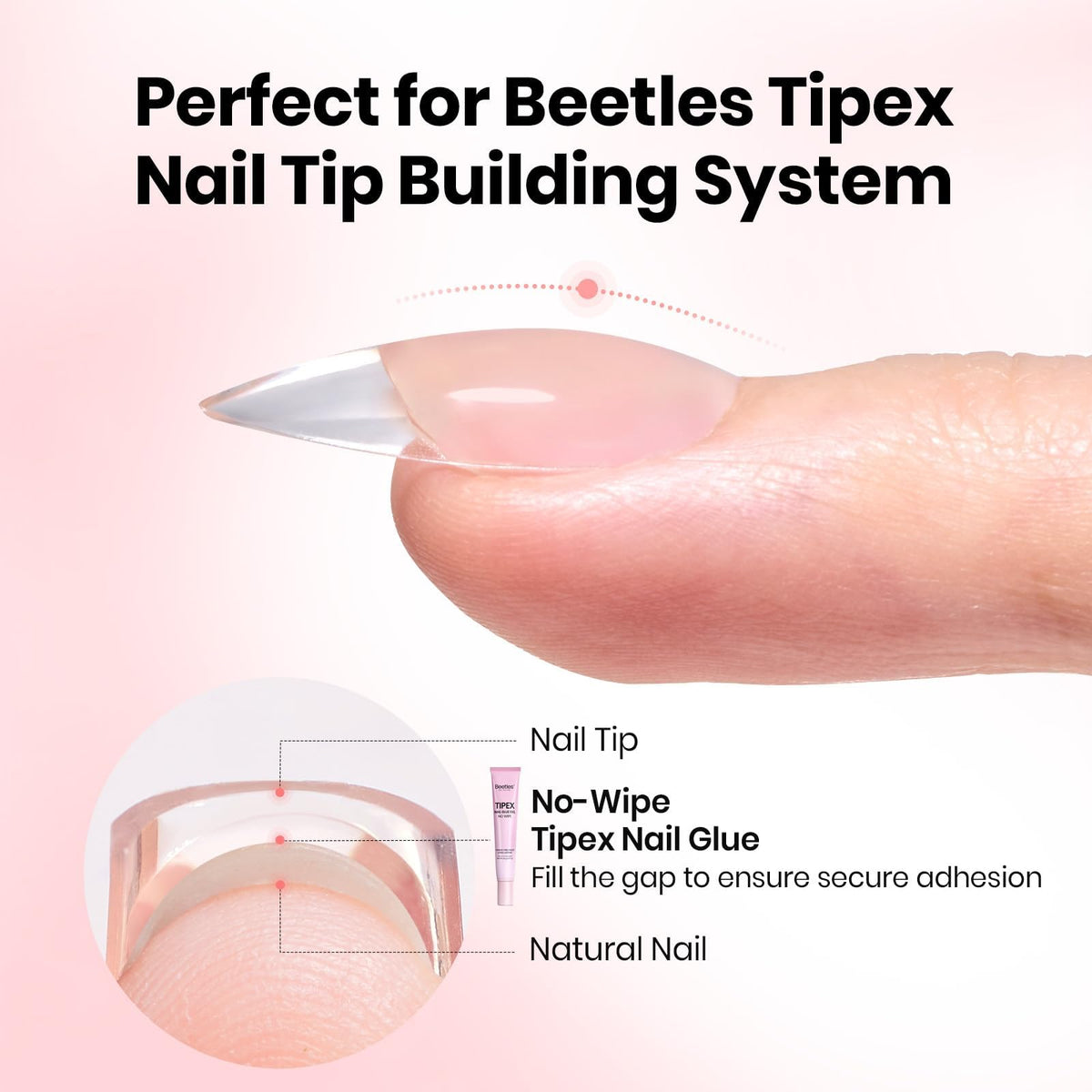 Beetles 10ml remover bottle beside cuticle pusher and nail stick for safer removal