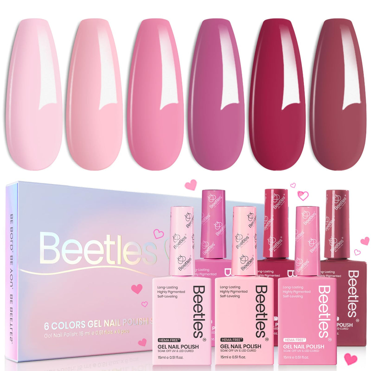 beetles Romantic Blush gift box packaging showing polished presentation and convenience