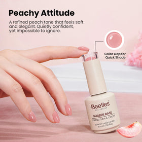 beetles Gel Polish creamy milky-rosy texture close-up demonstrating smooth self-leveling consistency