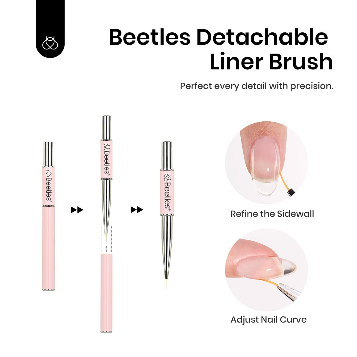 Beetles Gel Polish two 15ml bottles side-by-side showing size scale