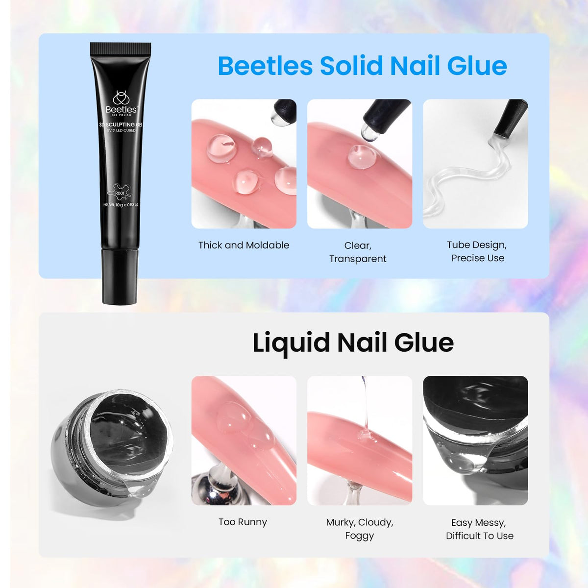 beetles tube beside finger for size scale and easy control