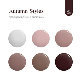 Beetles close-up of six shade swatches showing color range benefit