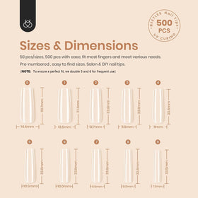 beetles size chart and numbered tips for quick size selection