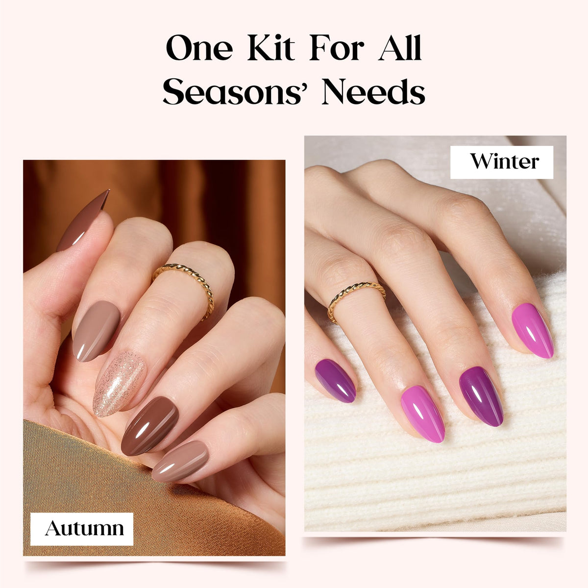 Beetles spread of 15 nail sizes to ensure custom fit and comfortable wear