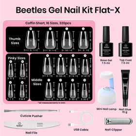 beetles size chart layout with pre-numbered 00–14 tips for quick matching