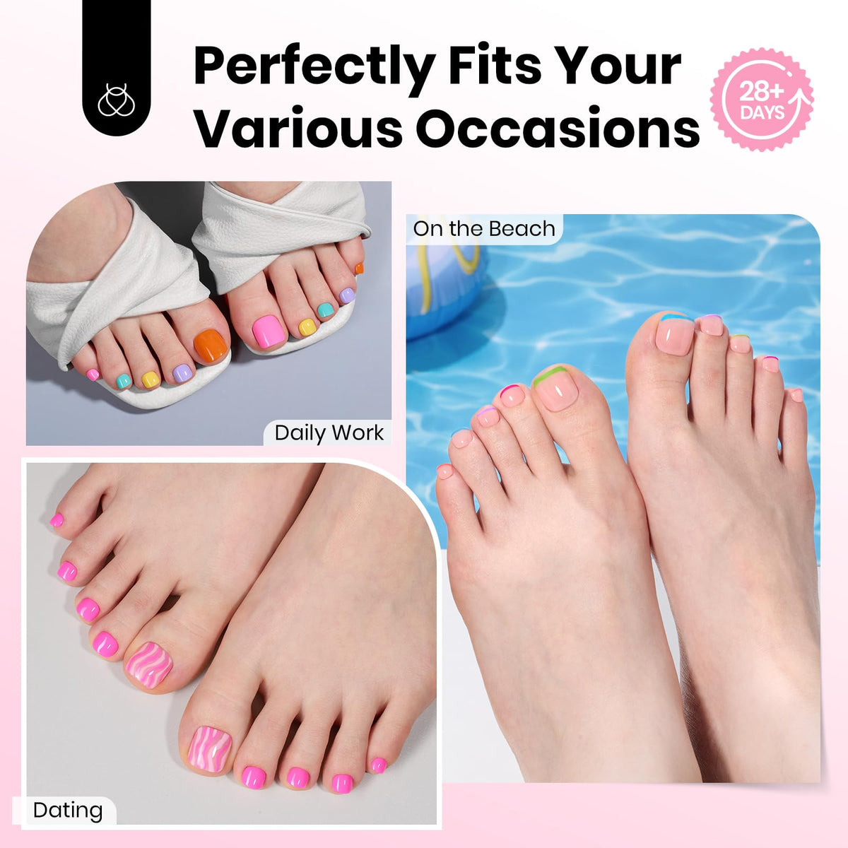 Beetles Gel Polish size chart layout highlighting 16 sizes for precise fit