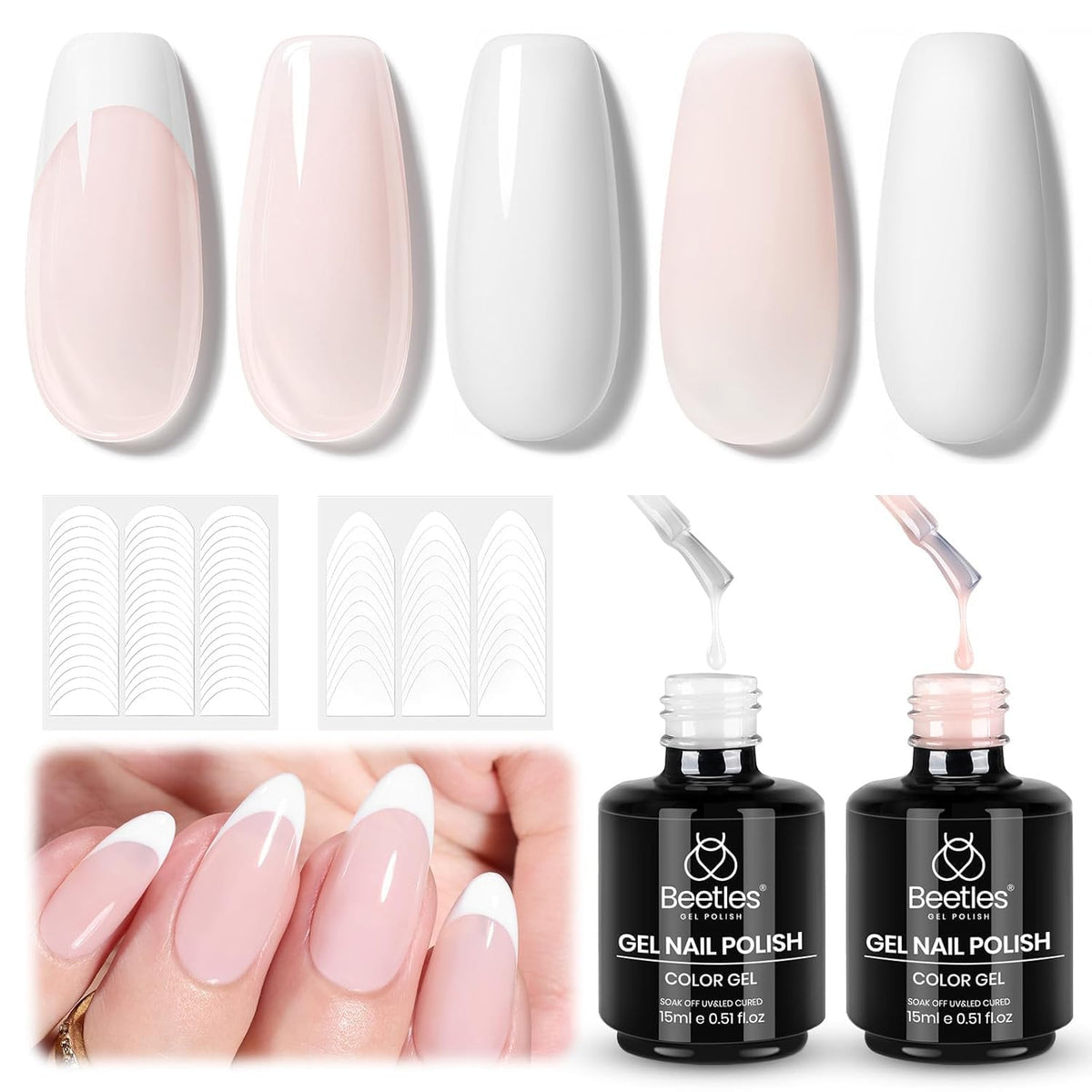 beetles size comparison showing bottles in hand, compact kit ideal for travel or salon