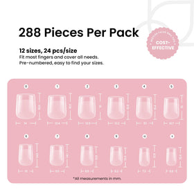 beetles size layout showing 12 sizes for precise fit and easy matching