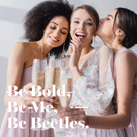 beetles size scale with bottles next to a ruler to show 7.5 ml capacity and travel convenience