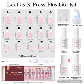 beetles gel polish size selection spread showing 15 sizes for perfect fit