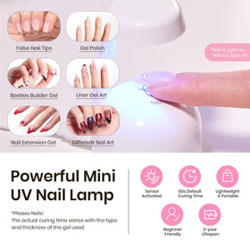 Beetles Gel Polish 20g solid gel glue tube showing strong adhesion benefit
