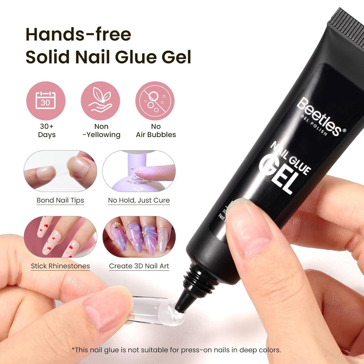 beetles solid glue tube nozzle for precise, low-mess application benefit