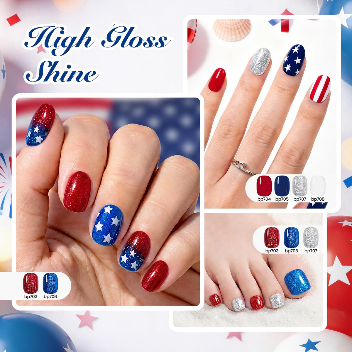 beetles star sticker sheet displayed with nails showing simple sticker placement for quick designs