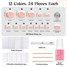 Beetles Gel Polish sticker sheets and nail tools arranged for easy DIY customization