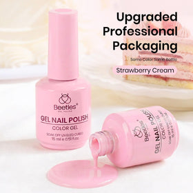 Hands wearing Beetles Strawberry Cream showing polished nails and fashionable appeal