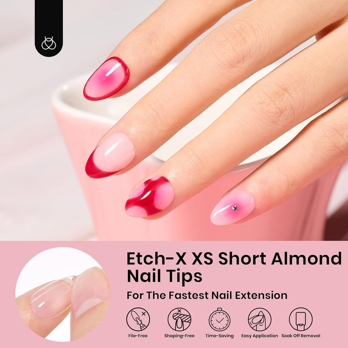 beetles lifestyle wearing almond nails showing natural short almond look for daily wear