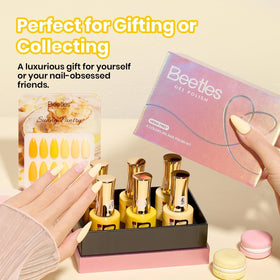beetles seasonal lifestyle scene showing yellow manicure complementing summer outfits