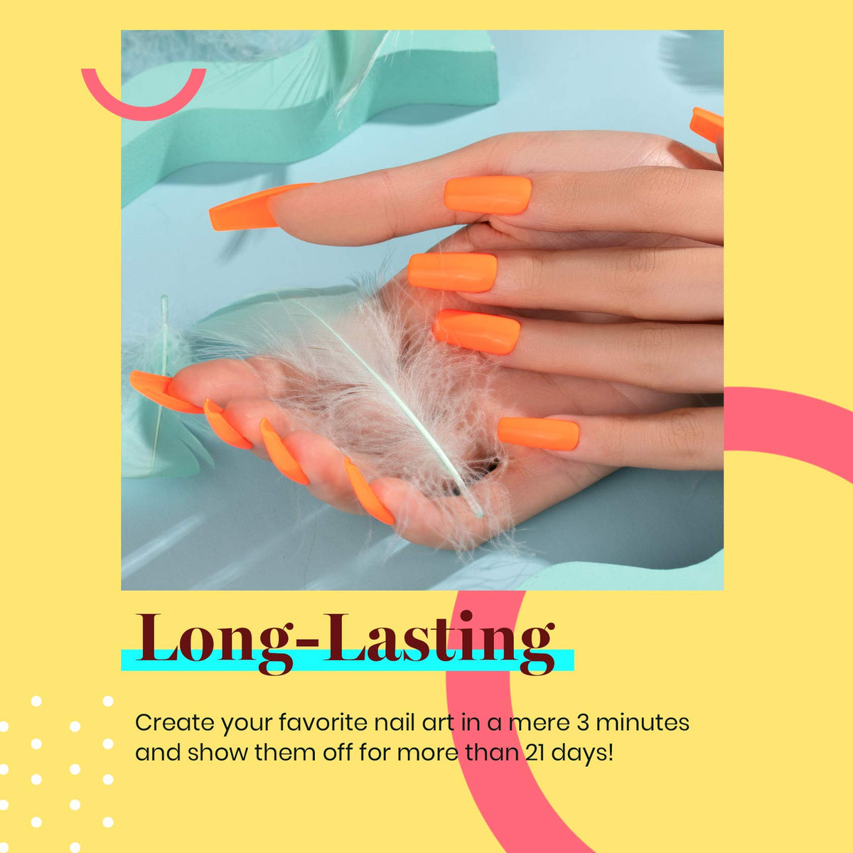 beetles swatch on nail wheel showing vibrant peach coral and color accuracy
