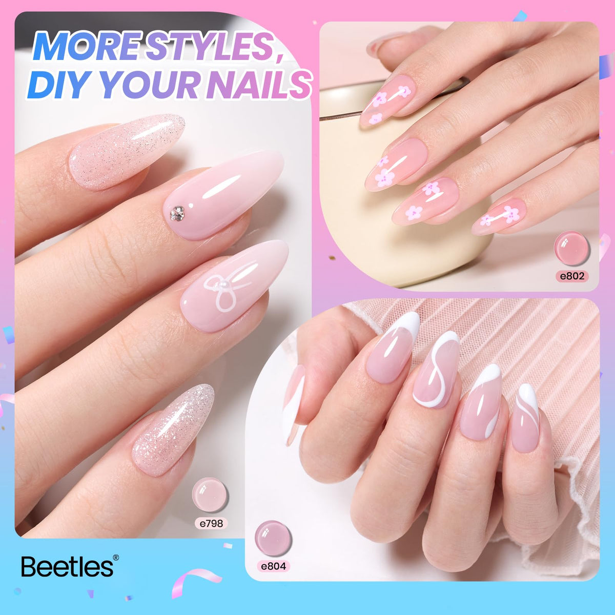 beetles swatch on nail wheel demonstrating buildable sheer-to-opaque benefit