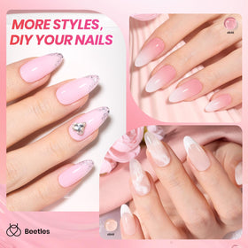 beetles swatch rows on nail wheel showing all six sheer shades benefit color planning
