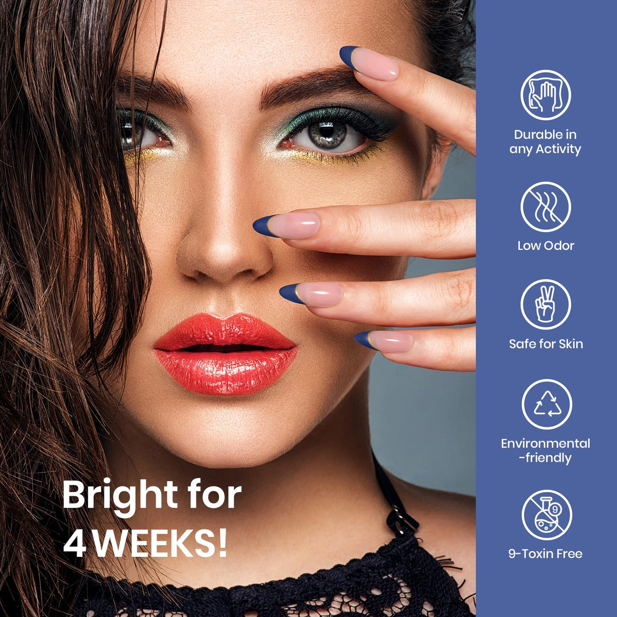Beetles Gel Polish swatches with manicure tools for professional prep