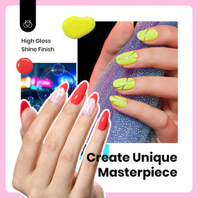 Beetles nail wheel swatches demonstrating true neon color payoff