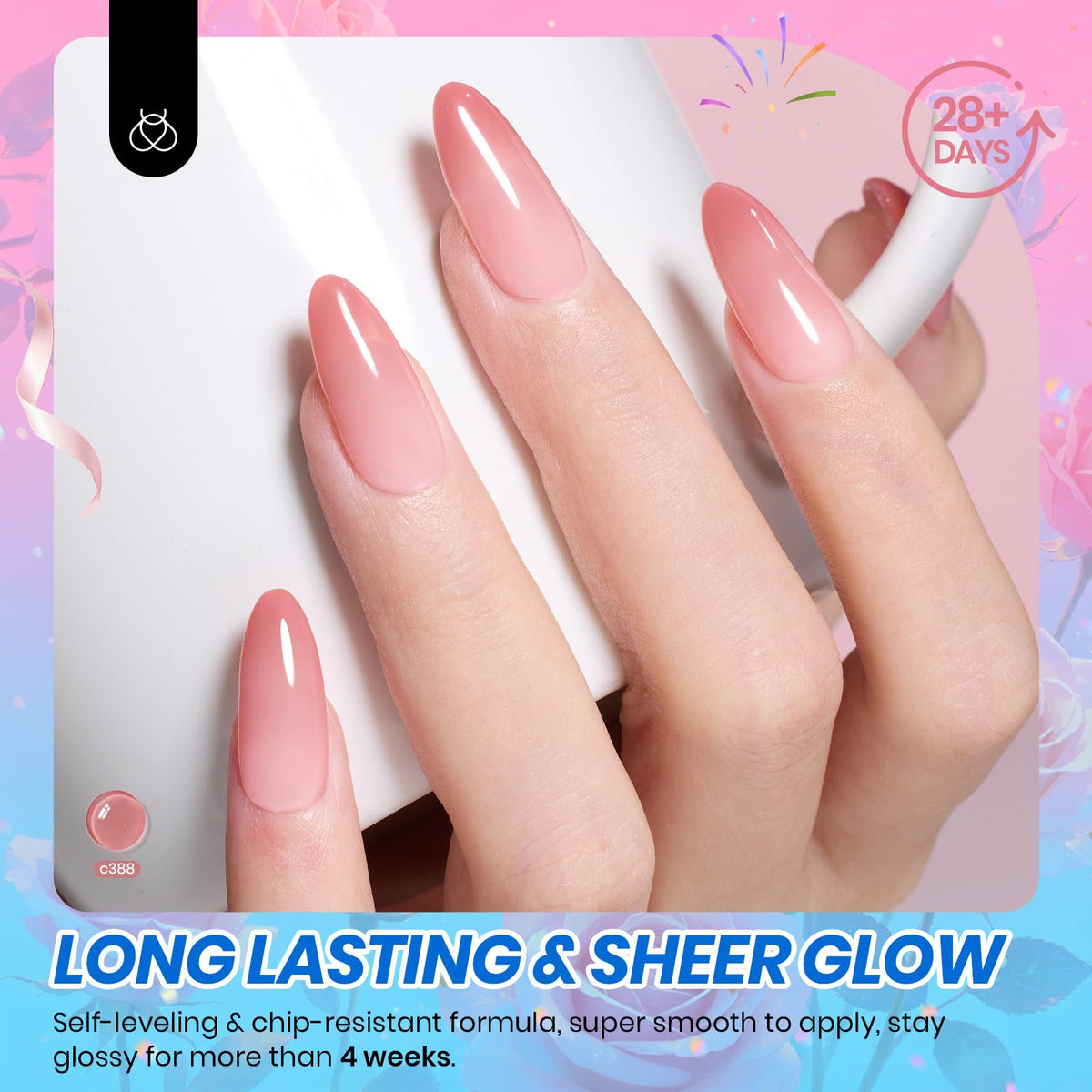 Beetles nail wheel swatches showing six nude pink brown tones benefit