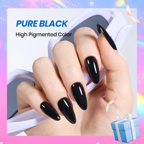 beetles brush stroke showing black gel texture and smooth even coverage benefit