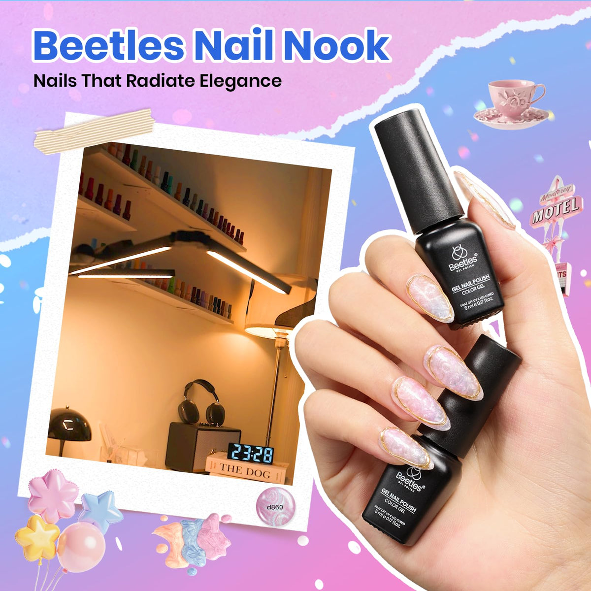 beetles polish texture close-up showing smooth glossy finish and high pigment payoff