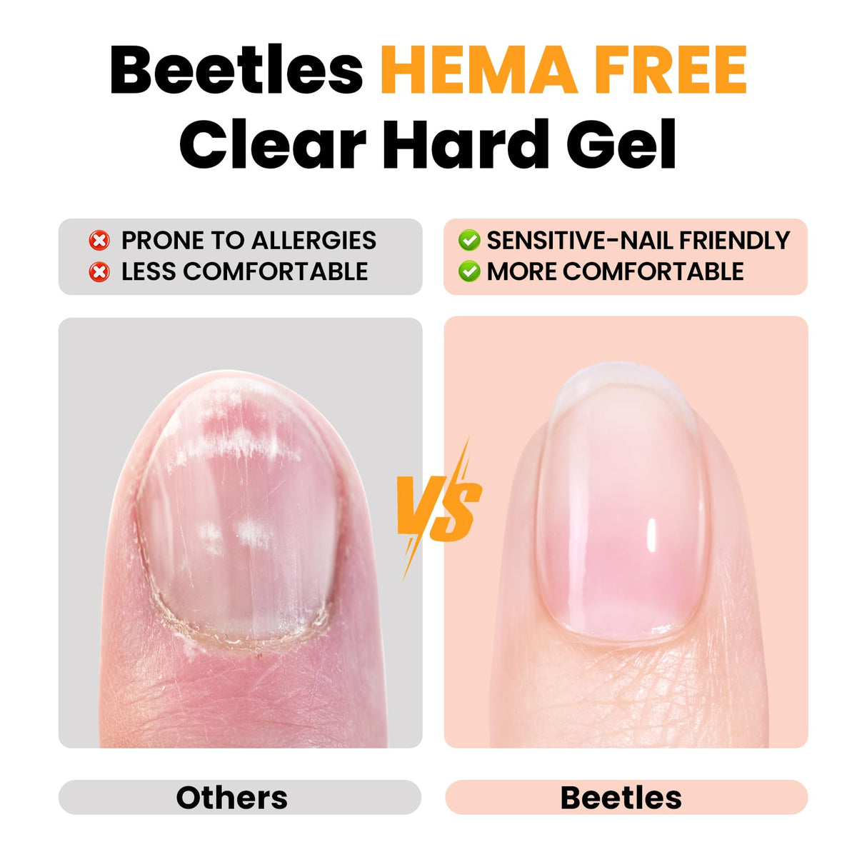 beetles gel texture close-up showing smooth self-leveling consistency