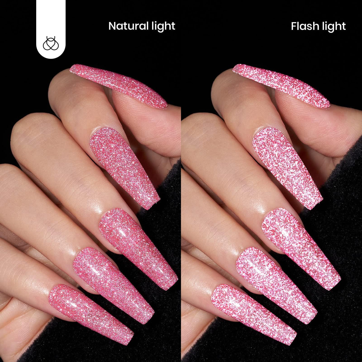 beetles texture glitter swatch highlighting reflective particles for shine