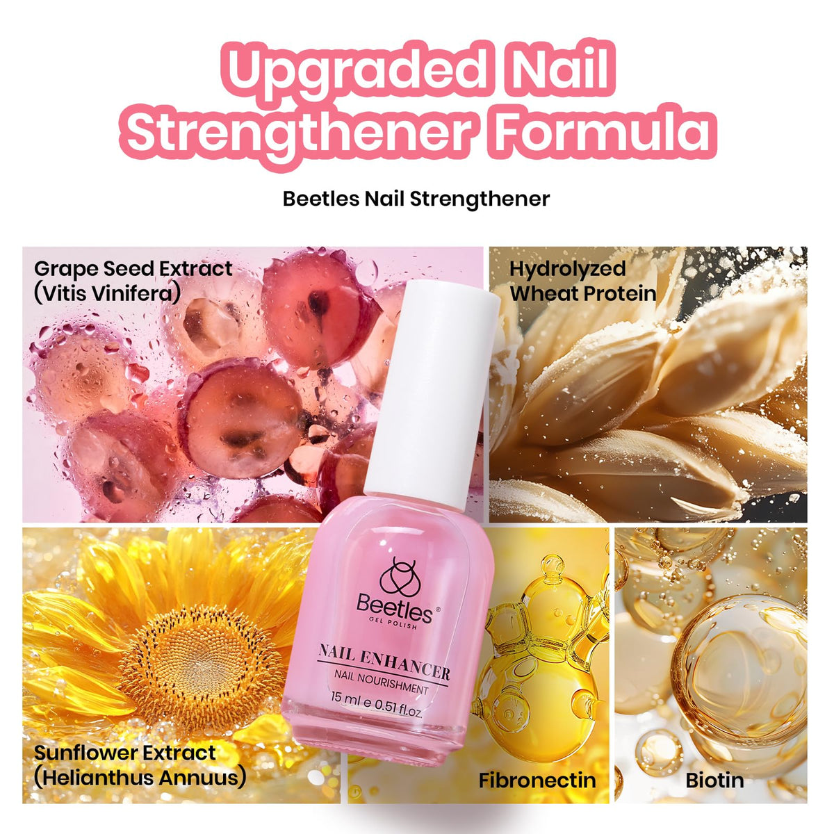 Beetles polish texture and shine highlighting clear pink-neutral finish benefit