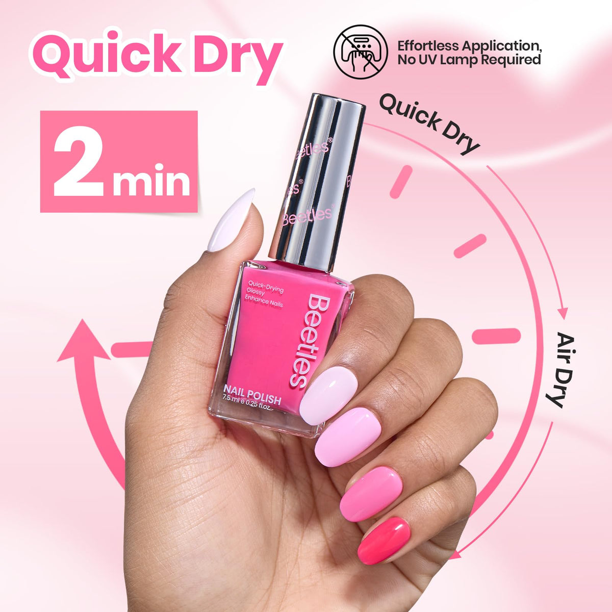 Beetles texture swipe demonstrating creamy, even coverage on nail