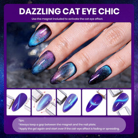 Beetles Gel Polish nails demonstrating thermal color change from cool to warm
