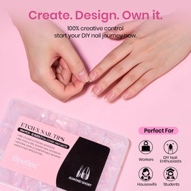 Beetles thin outer edge profile that blends naturally on nails