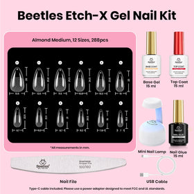 beetles gel polish close-up of tip edge showing thin natural fit