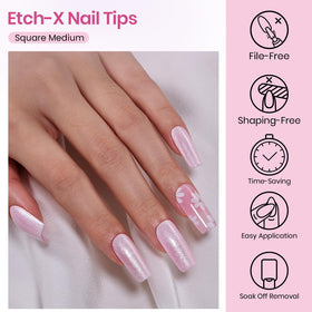beetles tip applied on natural nail for fast extension benefit